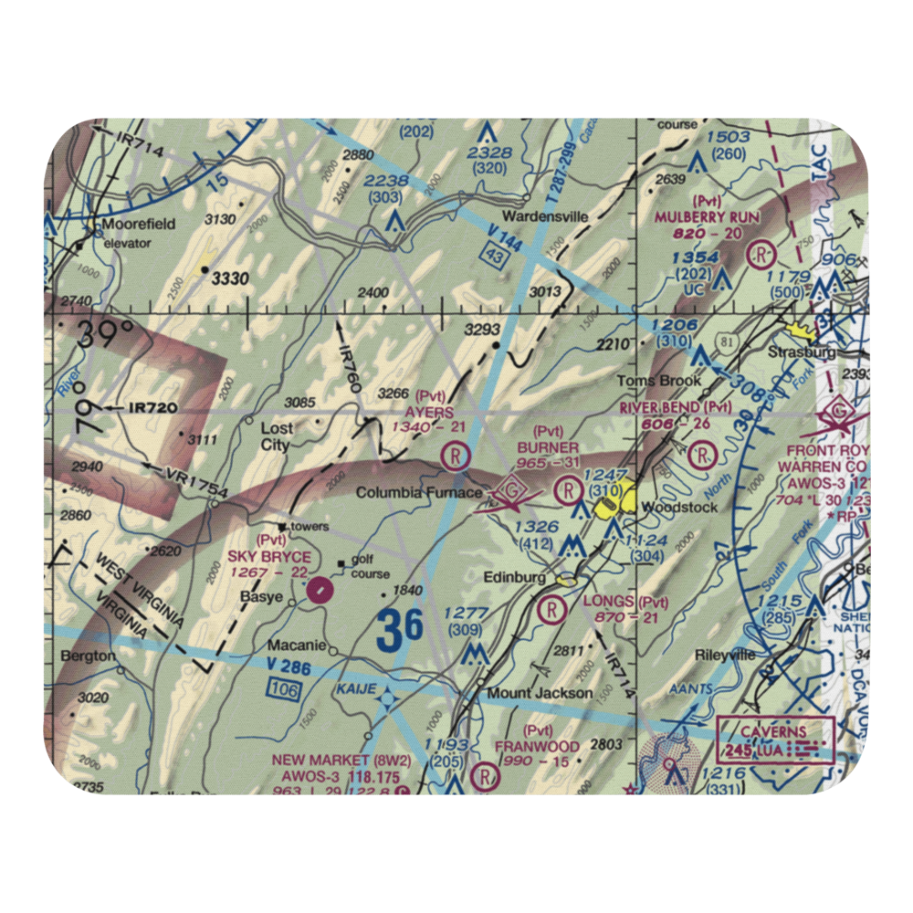 Ayers Airport (VA93) VFR Sectional Mouse Pad 
