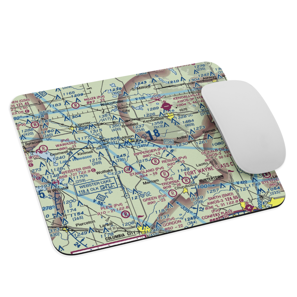 B & V Flying Ranch Airport (98IN) VFR Sectional Mouse Pad 
