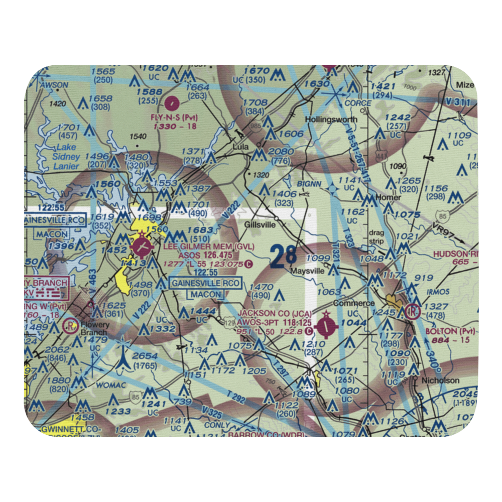 B Tree Farms Airport (97GA) VFR Sectional Mouse Pad 