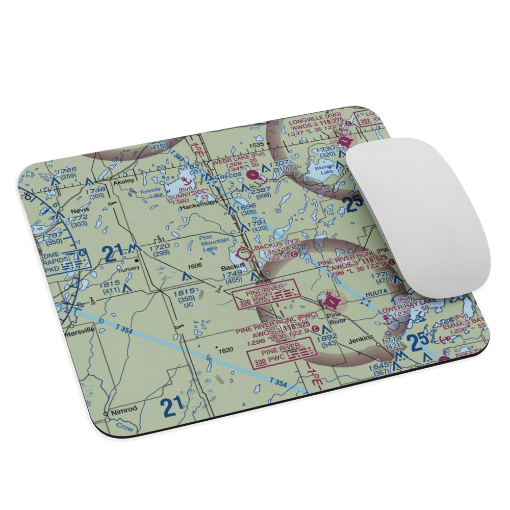 Backus Municipal Airport (7Y3) VFR Sectional Mouse Pad 