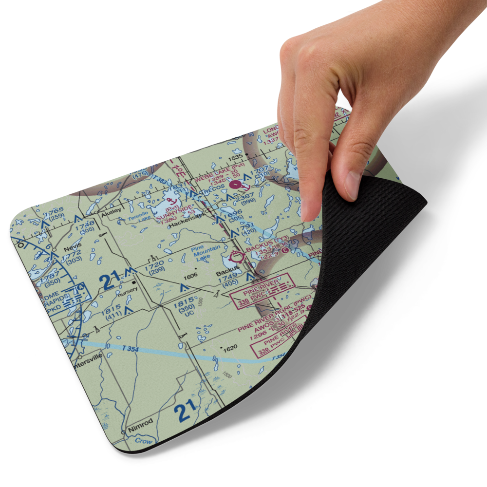Backus Municipal Airport (7Y3) VFR Sectional Mouse Pad 