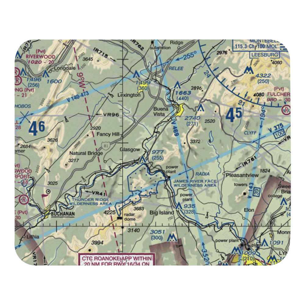 Balcony Downs Airstrip (VA43) VFR Sectional Mouse Pad 