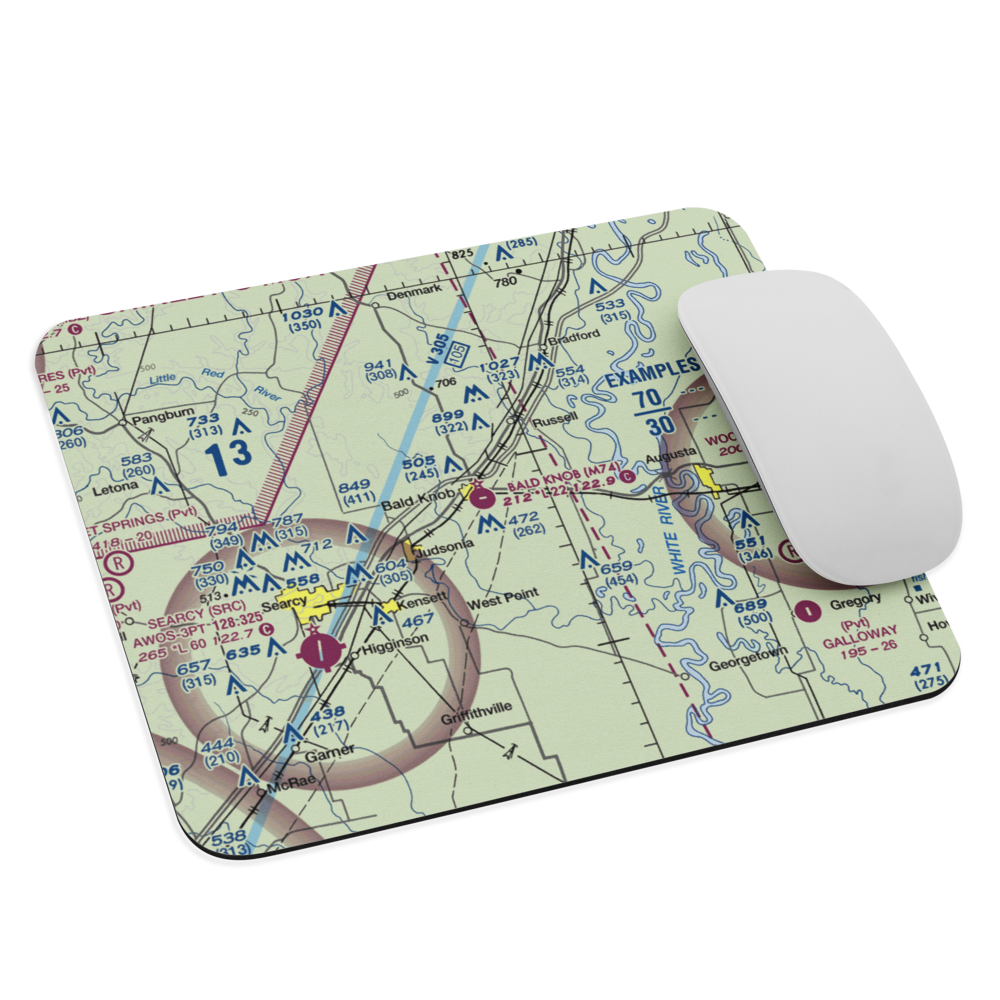 Bald Knob Municipal Airport (M74) VFR Sectional Mouse Pad 