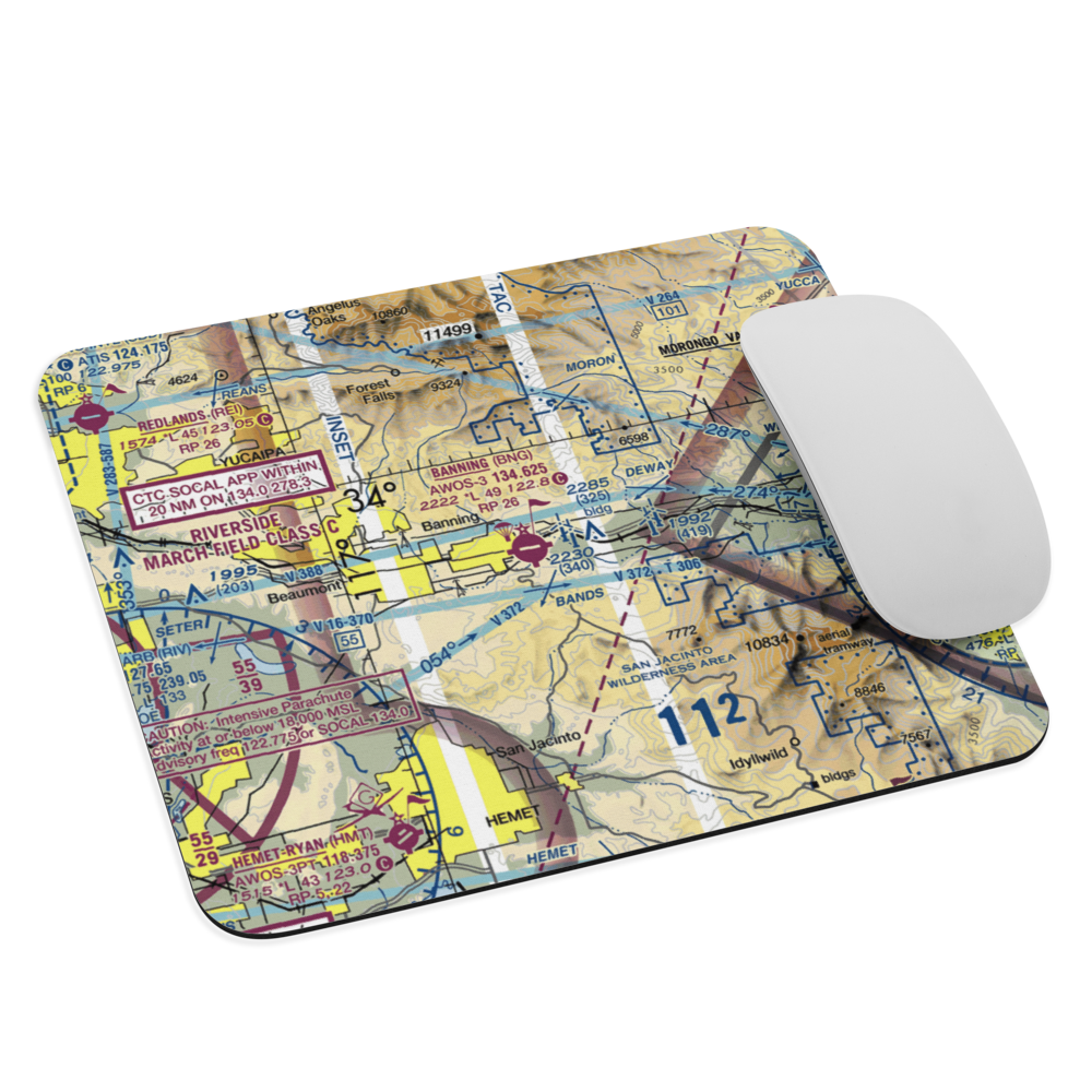 Banning Municipal Airport (BNG) VFR Sectional Mouse Pad 