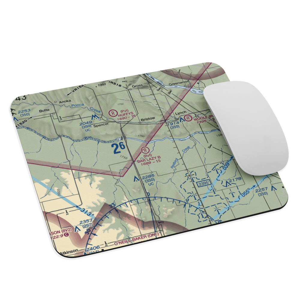 Bar Lazy B Airport (NE89) VFR Sectional Mouse Pad 