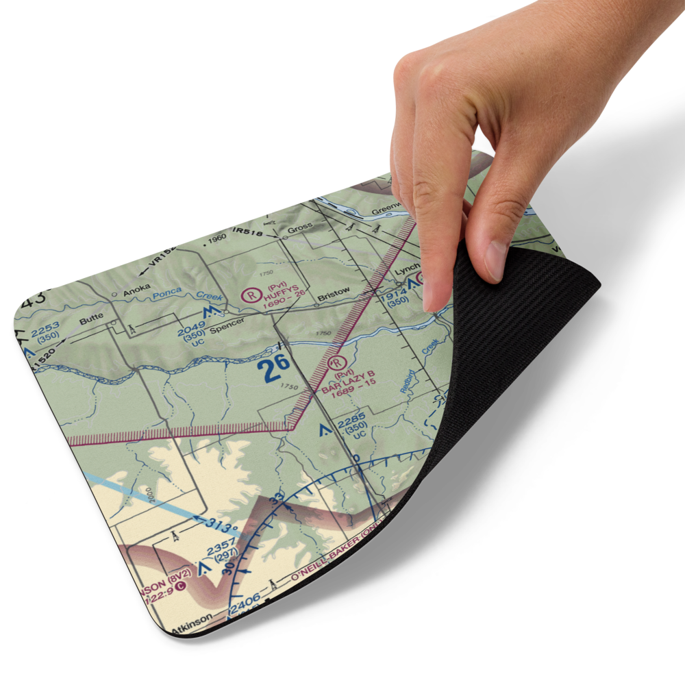 Bar Lazy B Airport (NE89) VFR Sectional Mouse Pad 
