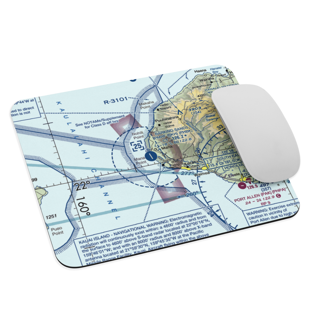 Barking Sands Airport (BKH) VFR Sectional Mouse Pad 