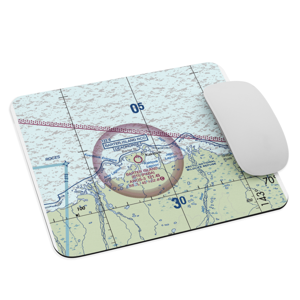 Barter Island LRRS Airport (BTI) VFR Sectional Mouse Pad 