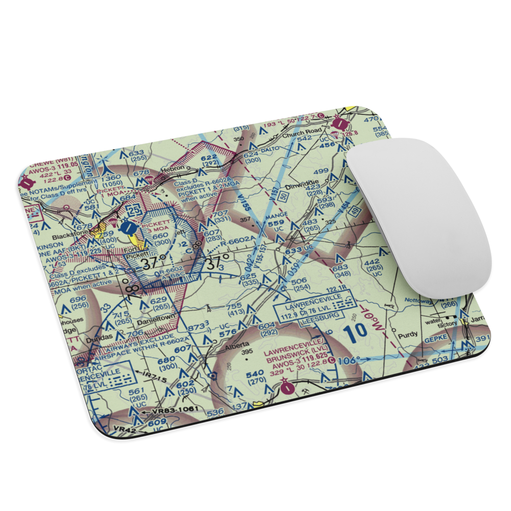 Baskerville Airport (VA76) VFR Sectional Mouse Pad 