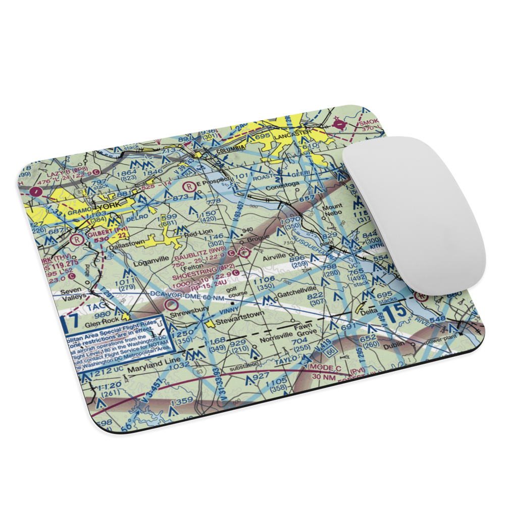 Baublitz Commercial Airport (9W8) VFR Sectional Mouse Pad 