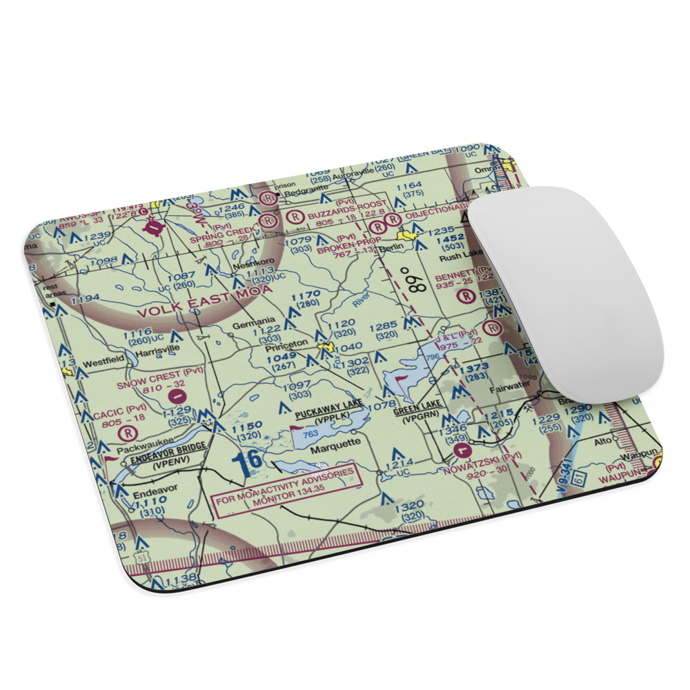 Bed-Ah-Wick Field (1WI3) VFR Sectional Mouse Pad 