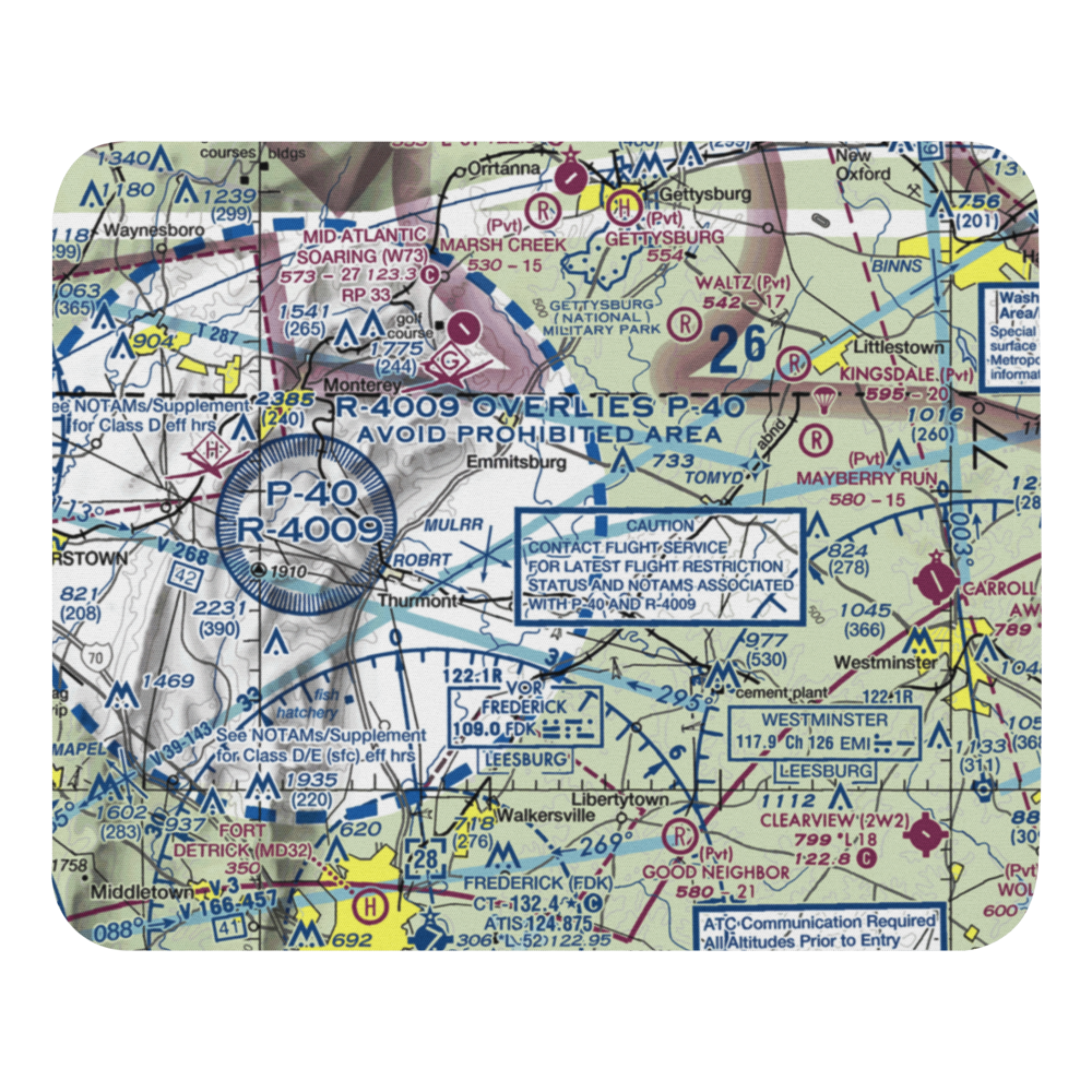 Bell Airport (MD12) VFR Sectional Mouse Pad 