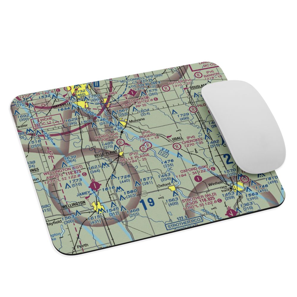 Belle Plaine Farms Airport (SN10) VFR Sectional Mouse Pad 