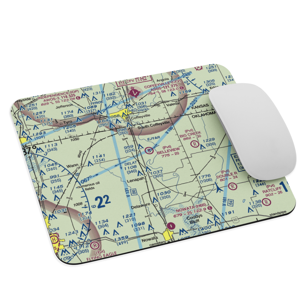 Belleview Landing Airport (45OK) VFR Sectional Mouse Pad 