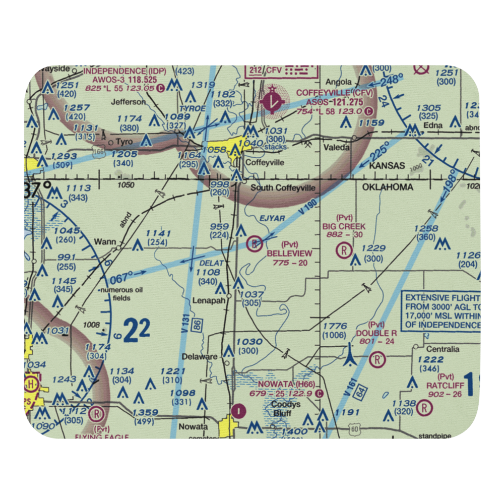 Belleview Landing Airport (45OK) VFR Sectional Mouse Pad 