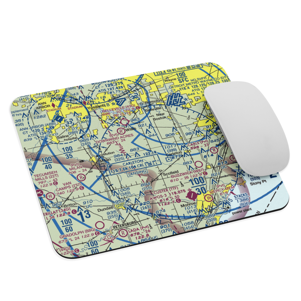 Belleville (Johnston) Airport (71MI) VFR Sectional Mouse Pad 