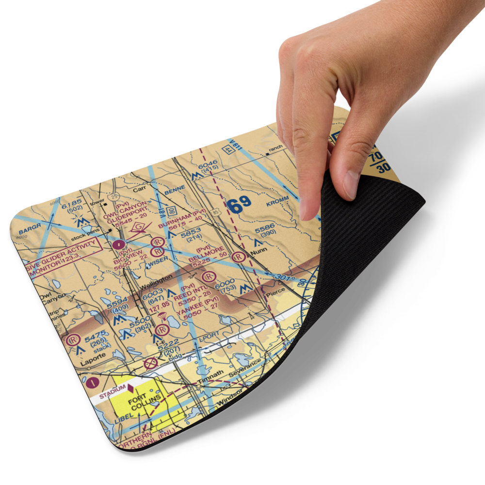 Bellmore Farms Airport (1CO3) VFR Sectional Mouse Pad 