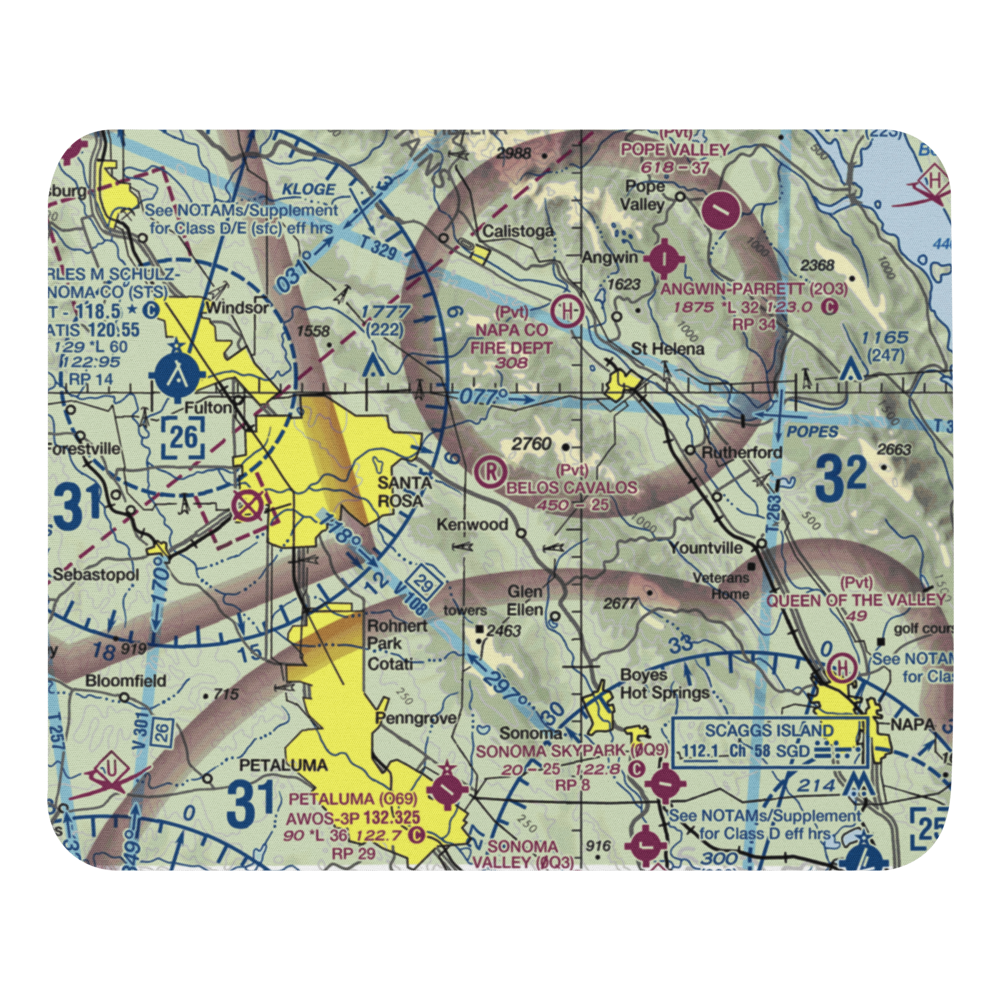 Belos Cavalos Airport (CA39) VFR Sectional Mouse Pad 