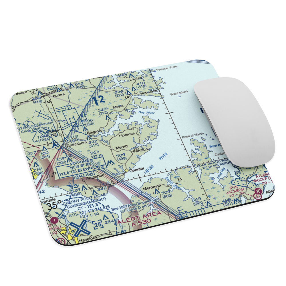 Benton Farm Airport (74NC) VFR Sectional Mouse Pad 