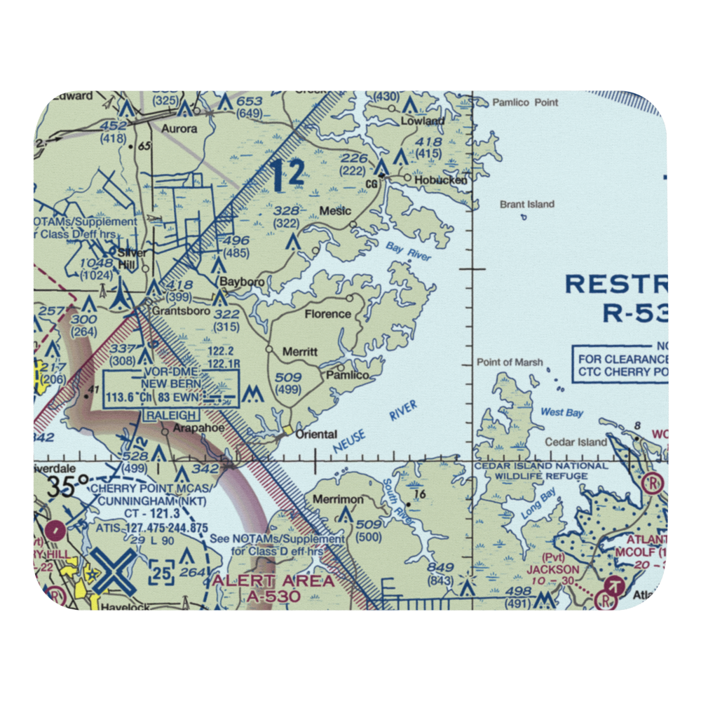 Benton Farm Airport (74NC) VFR Sectional Mouse Pad 