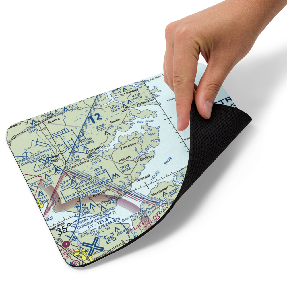 Benton Farm Airport (74NC) VFR Sectional Mouse Pad 
