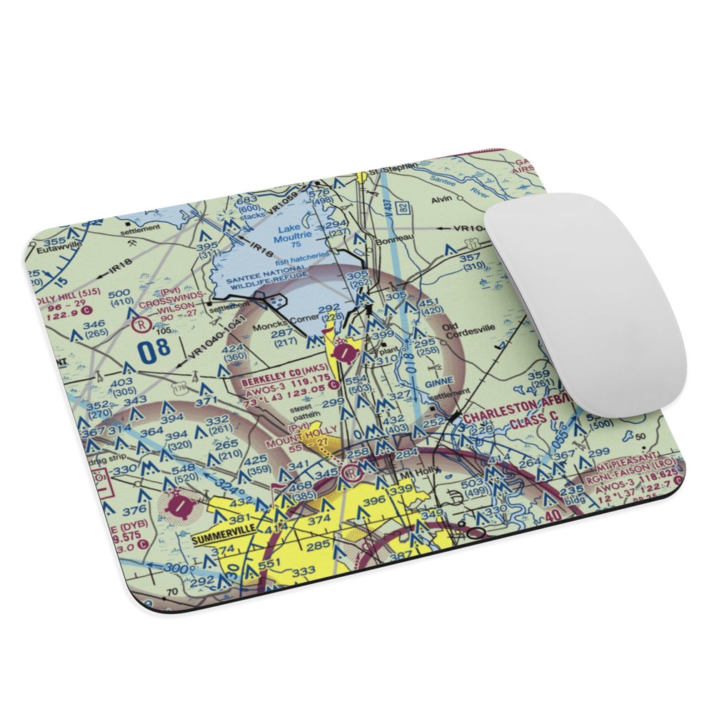 Berkeley County Airport (MKS) VFR Sectional Mouse Pad 