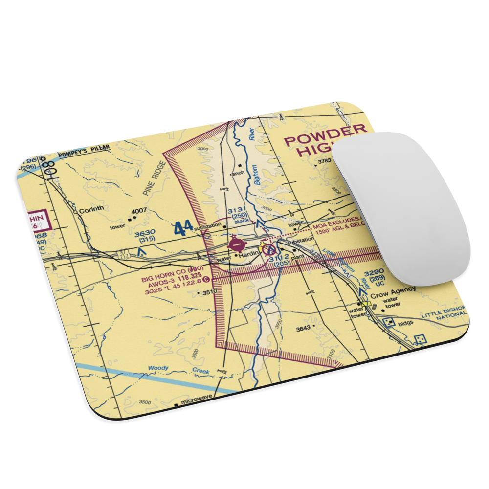 Big Horn County Airport (00U) VFR Sectional Mouse Pad 