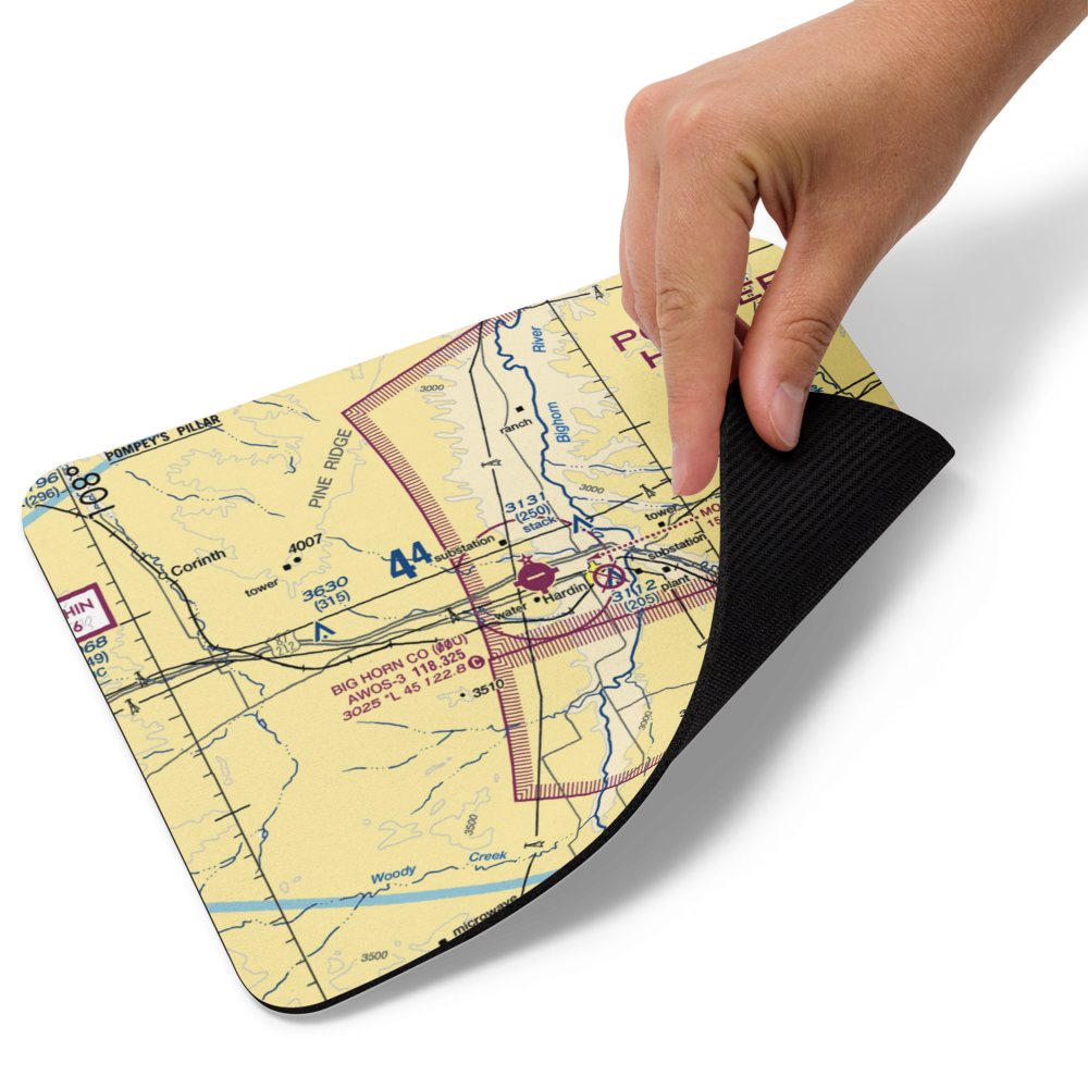 Big Horn County Airport (00U) VFR Sectional Mouse Pad 