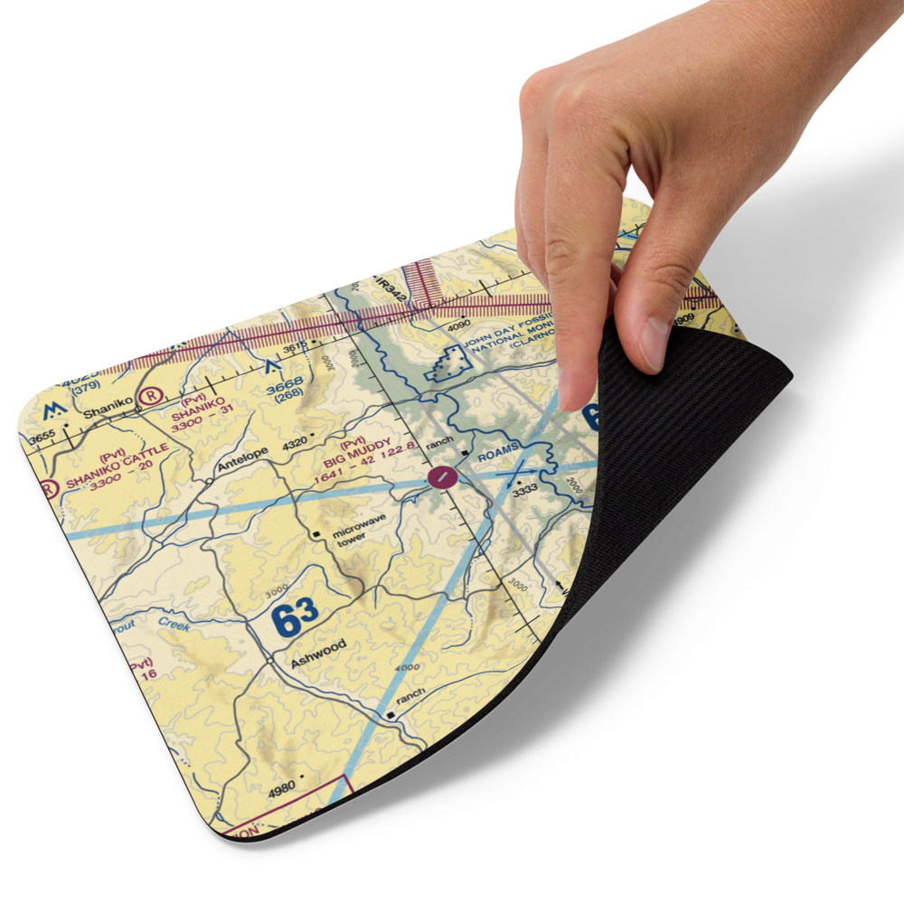 Big Muddy Ranch Airport (2OR1) VFR Sectional Mouse Pad 