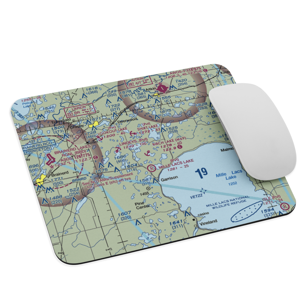Birch Lake Seaplane Base (M69) VFR Sectional Mouse Pad 