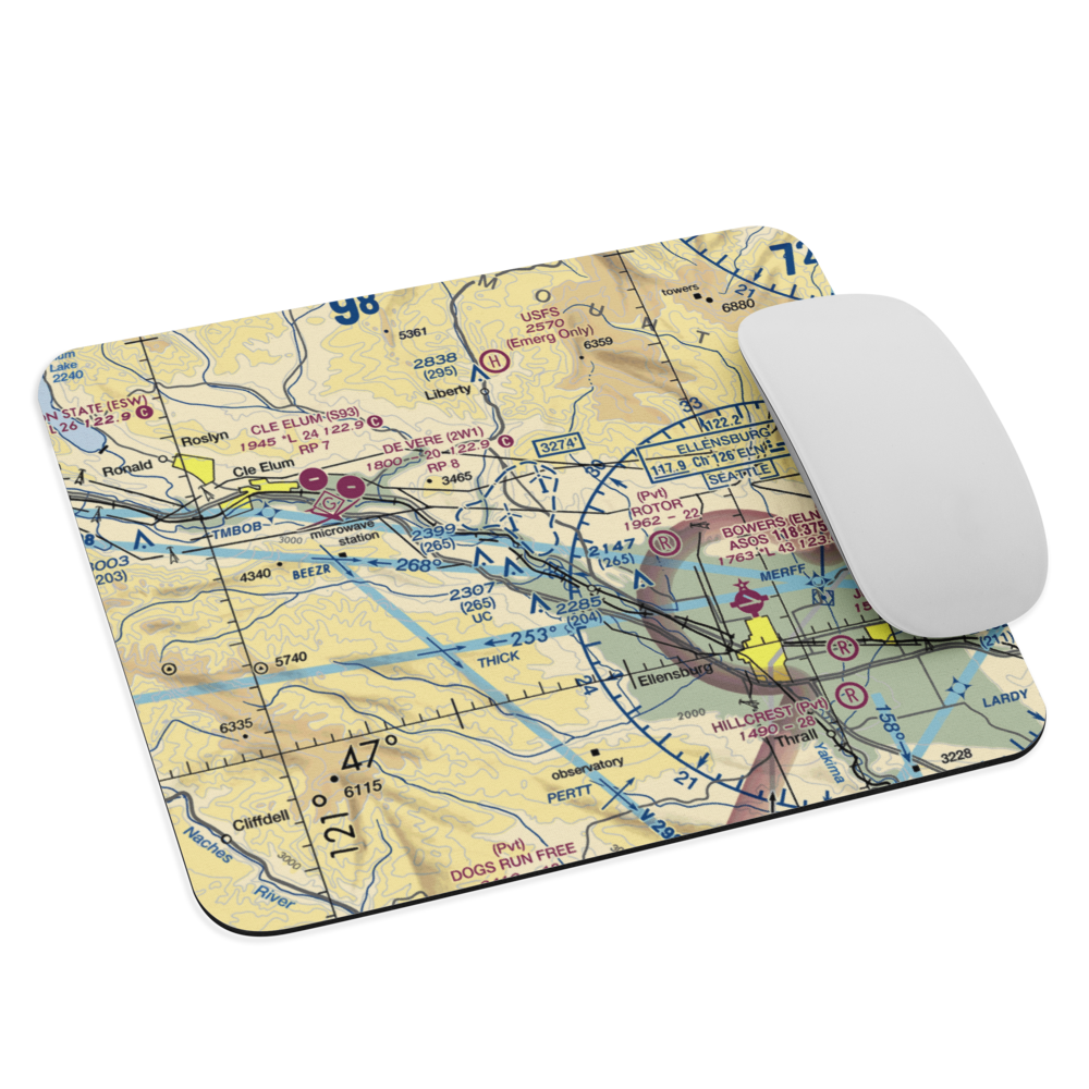 Blowout Bench Airport (74WT) VFR Sectional Mouse Pad 