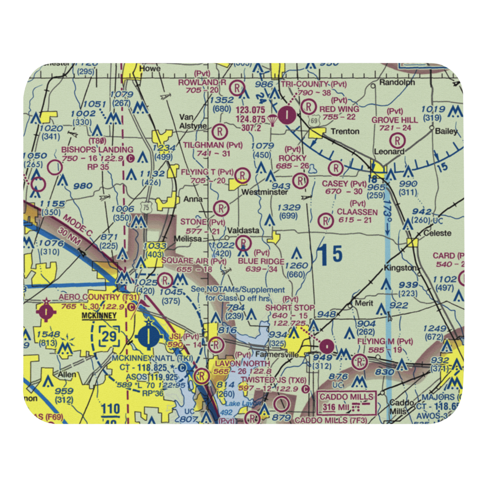 Blue Ridge Airport (99XS) VFR Sectional Mouse Pad 