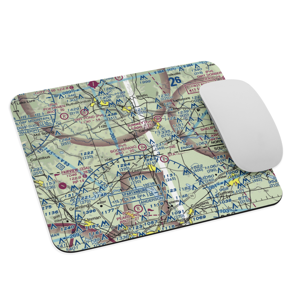 Boomerang Airport (NC02) VFR Sectional Mouse Pad 
