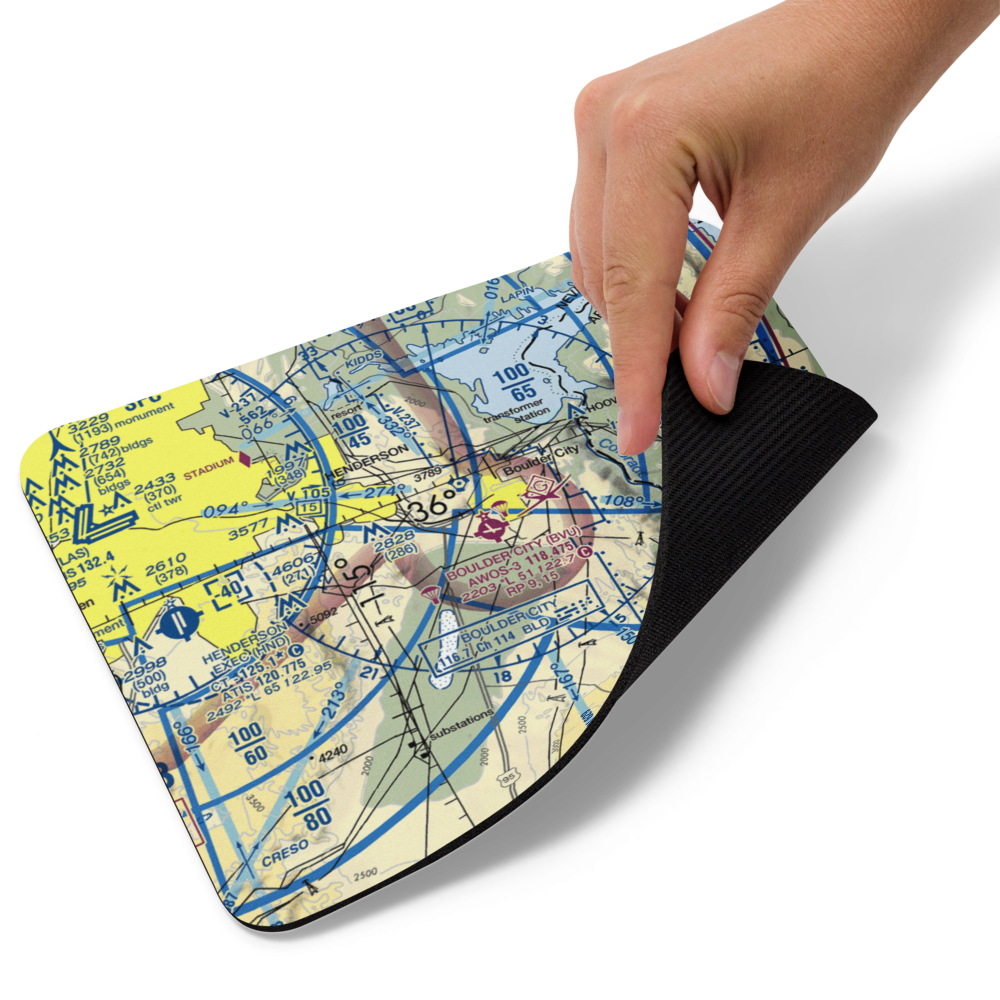 Boulder City Municipal Airport (BVU) VFR Sectional Mouse Pad 