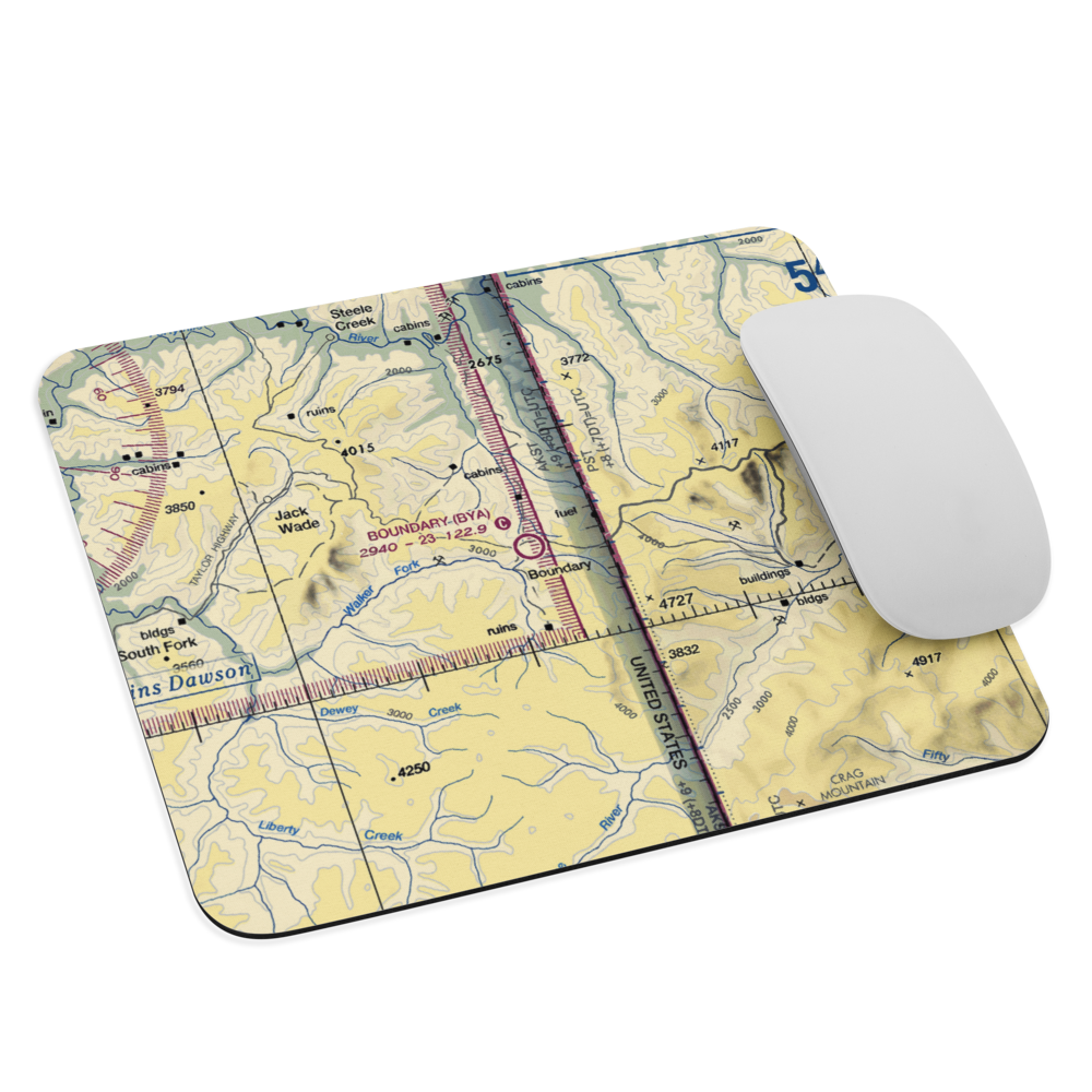Boundary Airport (BYA) VFR Sectional Mouse Pad 