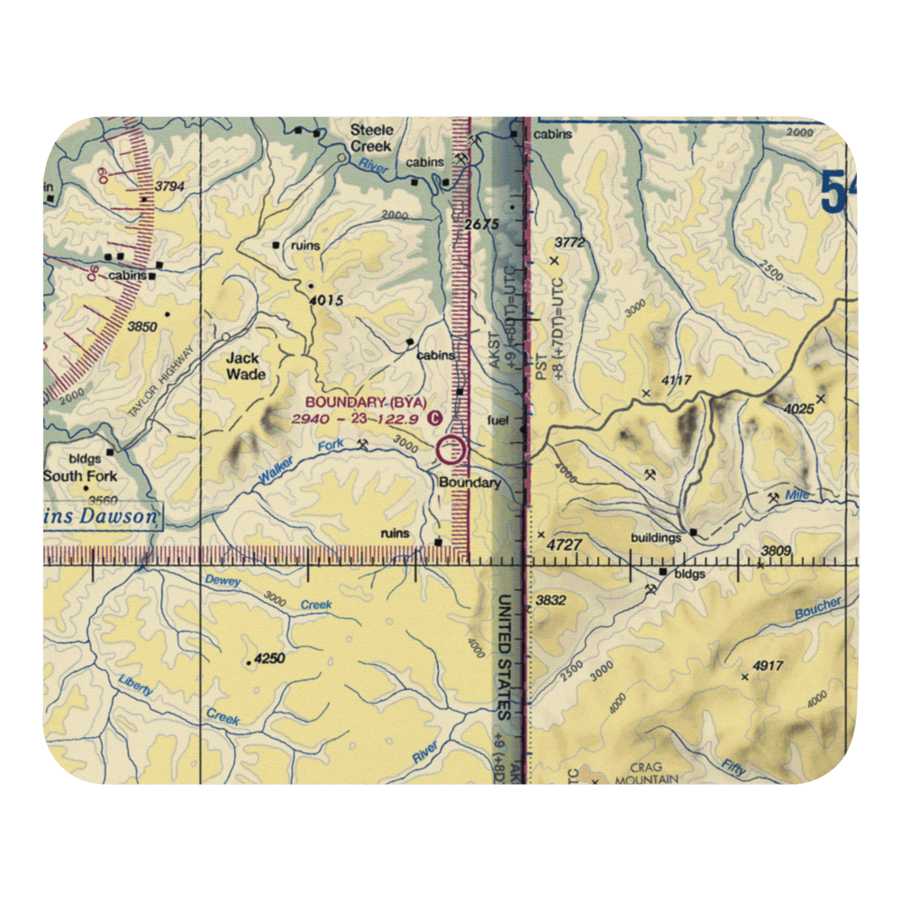 Boundary Airport (BYA) VFR Sectional Mouse Pad 
