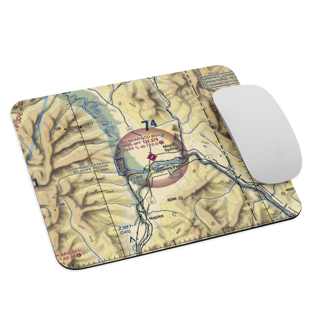 Boundary County Airport (65S) VFR Sectional Mouse Pad 