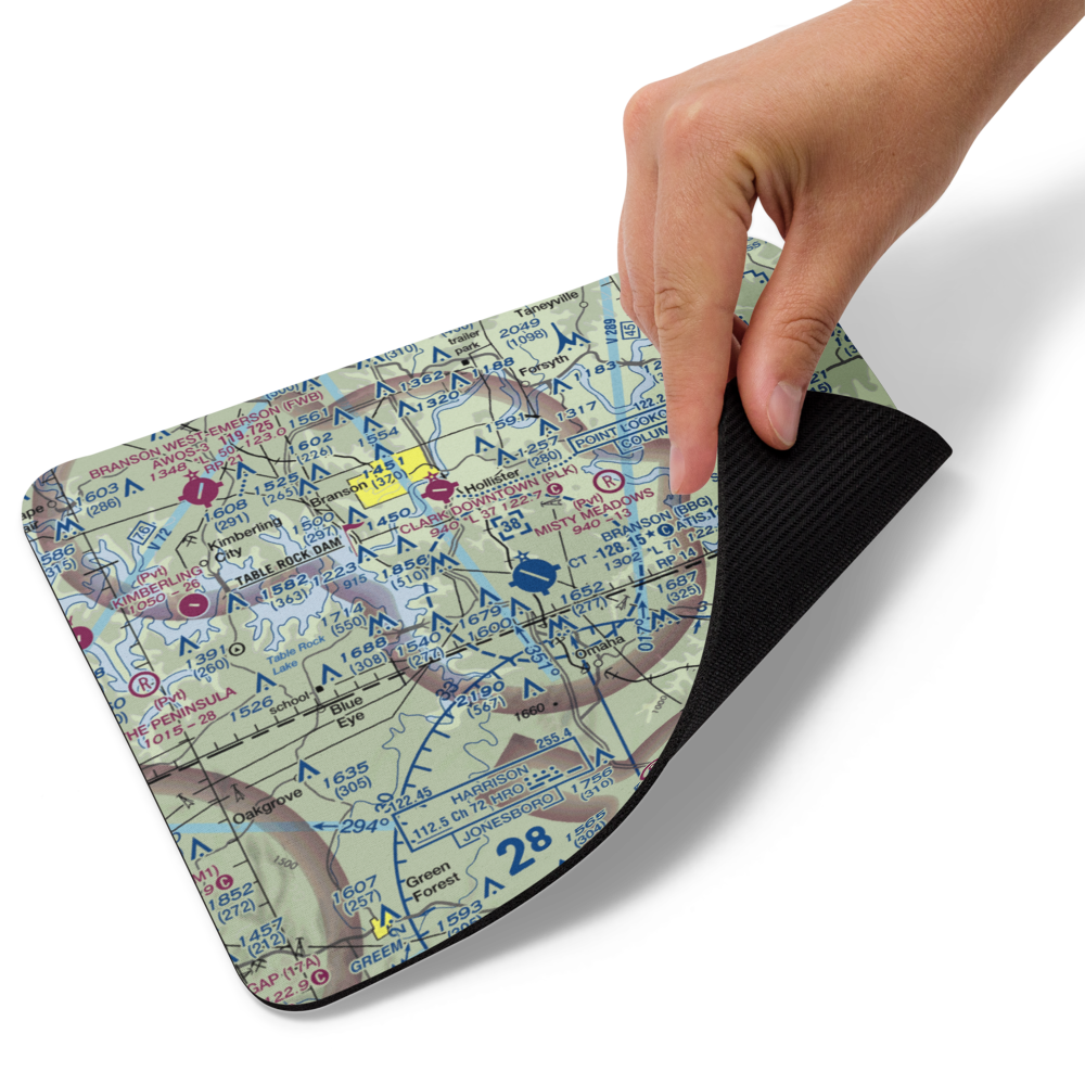 Branson Airport (BBG) VFR Sectional Mouse Pad 