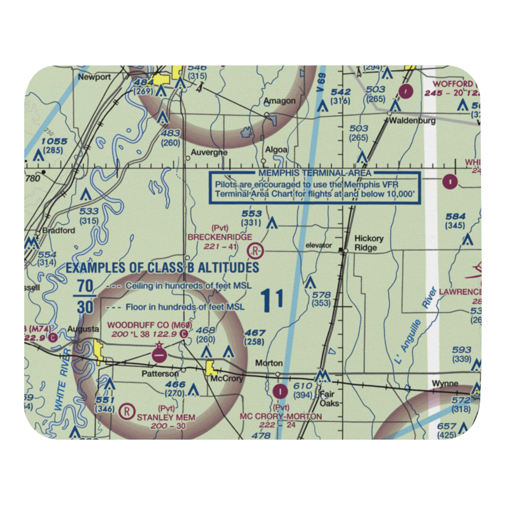 Breckenridge Airport (1AR0) VFR Sectional Mouse Pad 
