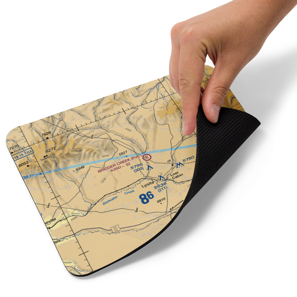 Bridger Creek Airport (WY34) VFR Sectional Mouse Pad 