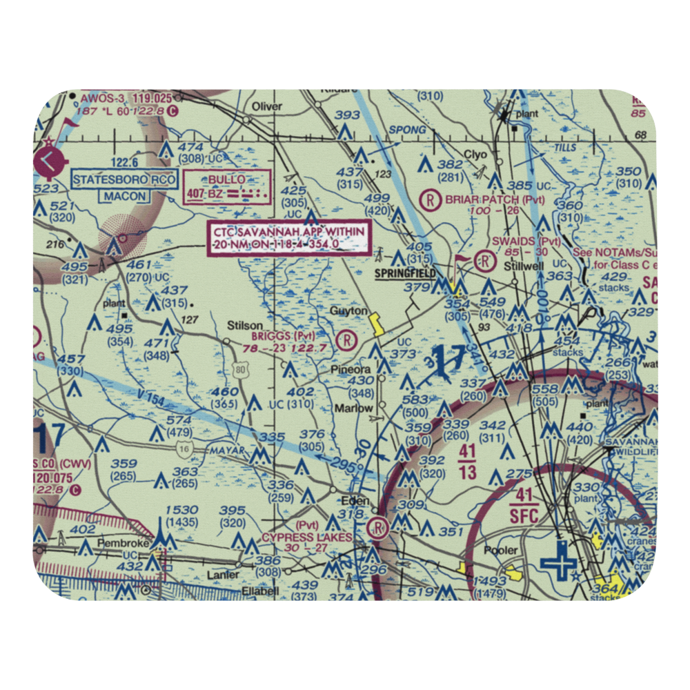 Briggs Field (GA43) VFR Sectional Mouse Pad 