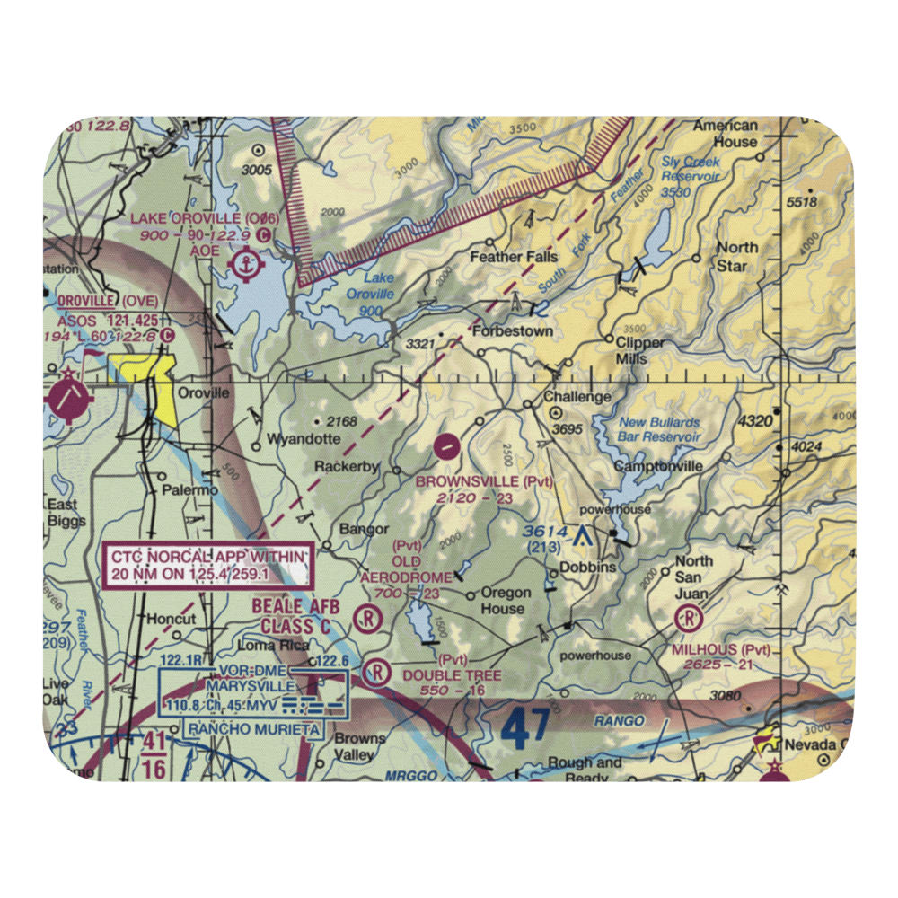 Brownsville Airport (F25) VFR Sectional Mouse Pad 