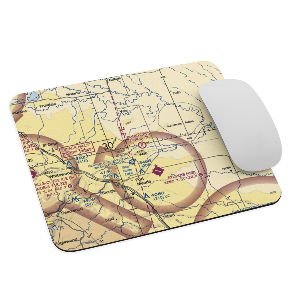 Bruch Airfield (SD35) VFR Sectional Mouse Pad 