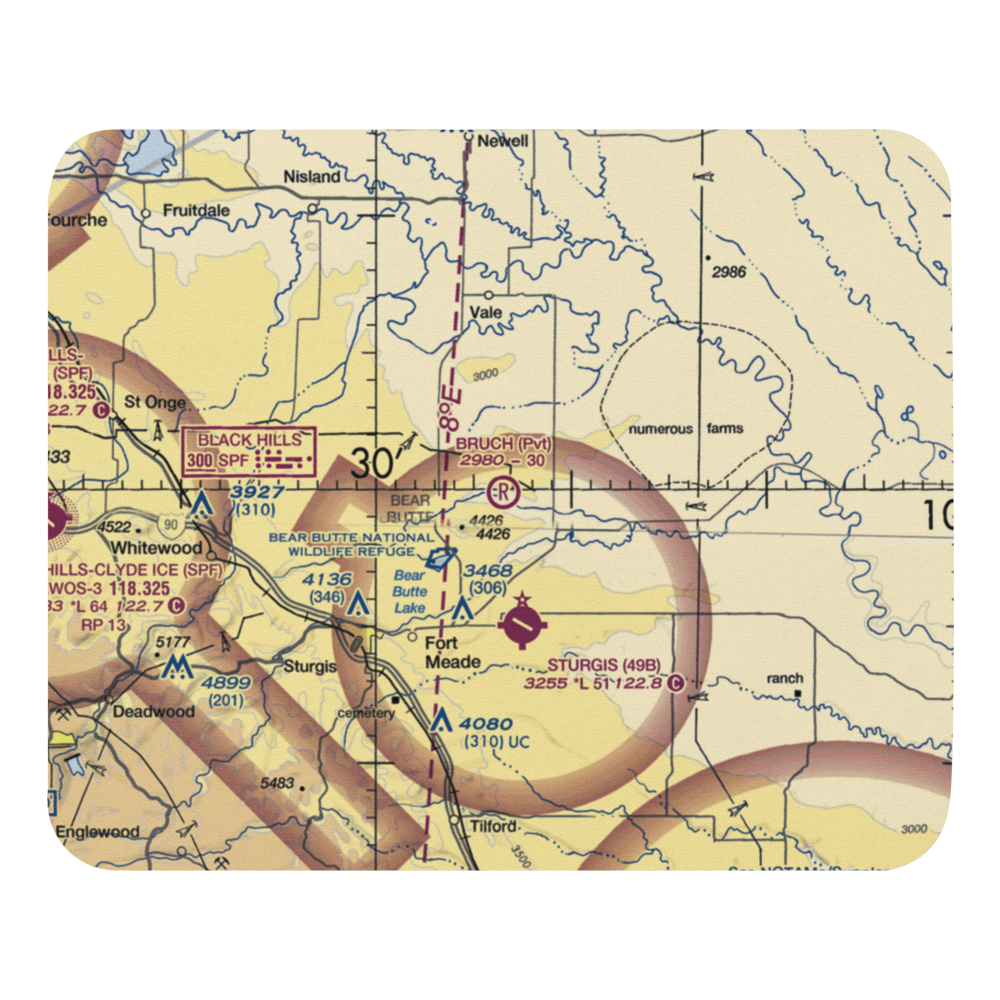 Bruch Airfield (SD35) VFR Sectional Mouse Pad 