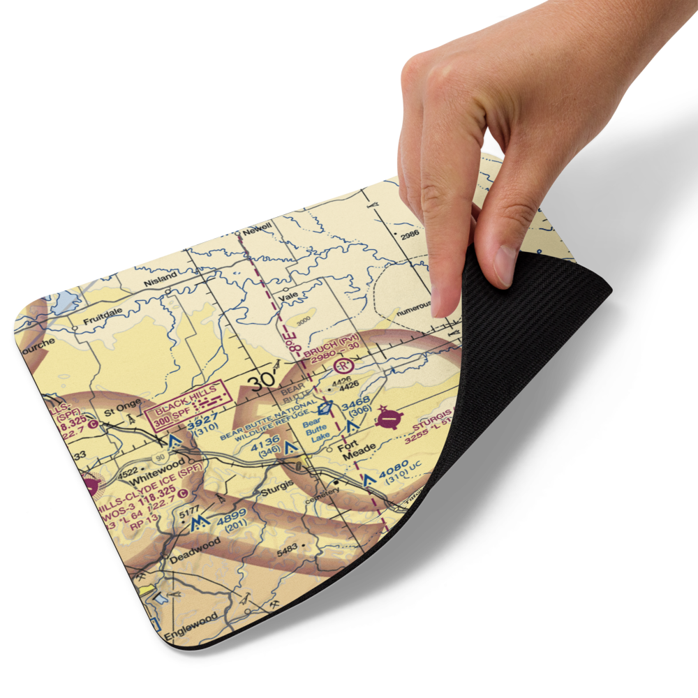 Bruch Airfield (SD35) VFR Sectional Mouse Pad 
