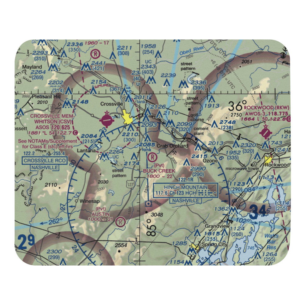 Buck Creek Ranch Airport (4TN2) VFR Sectional Mouse Pad 