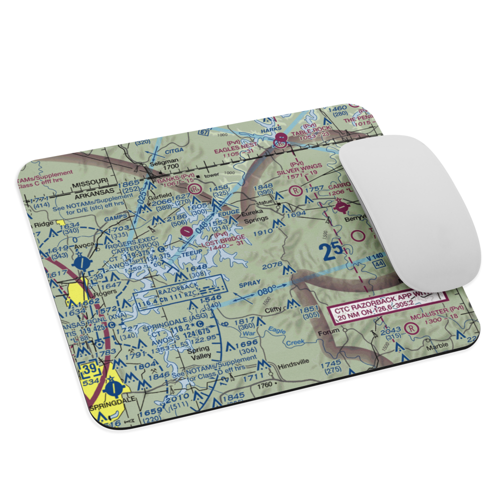 Buck Mountain Airport (18AR) VFR Sectional Mouse Pad 
