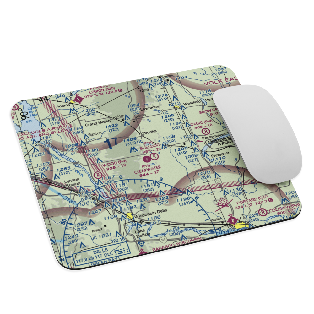 Bulldog Ranch Airport (2WI9) VFR Sectional Mouse Pad 