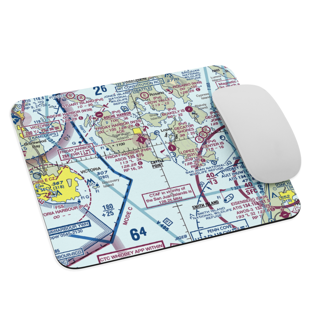 Burden Field-(Rabbit Run) Airport (61WA) VFR Sectional Mouse Pad 