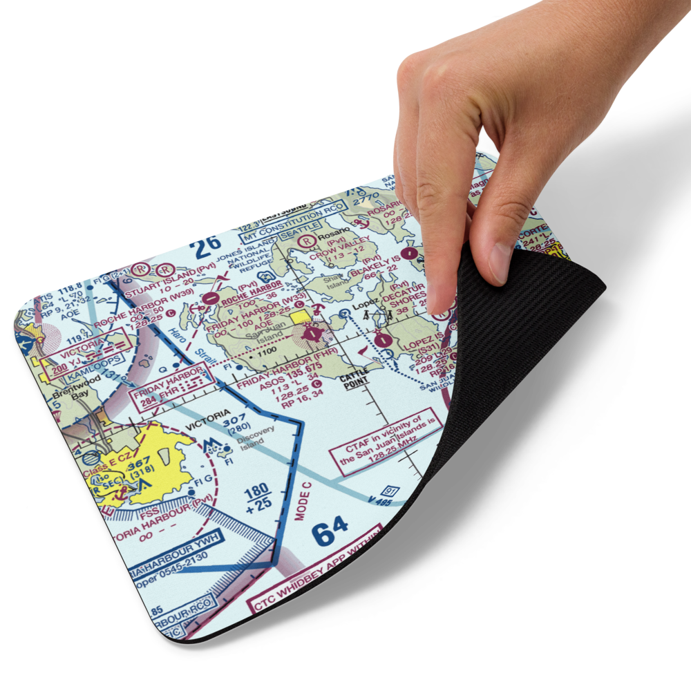 Burden Field-(Rabbit Run) Airport (61WA) VFR Sectional Mouse Pad 